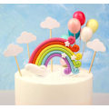 Miniatyrbilde 2 av 5: Regnbuekake Topper Cupcake Pick Bryllup Bursdagsfest Gave