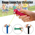 Miniatyrbillede 3 af 5: Reb Launcher Thruster Zip String Reb Propeller Legetøj Med Reb Controller Interessant Sjovt Electirc Reb Legetøj（ny sort）