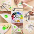 Miniatyrbilde 3 av 4: Ohp T5 Trykknapper Knapper Sy Plast Harpiks Festemidler Håndverk 24 Farger 360stk + Verktøy
