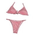 Pikkukuva 3 / 5: Naisten uimapuku Push Up -rintaliivit Bikini-setti Uimapuku Rantavaatteet (Pinkki S) Pink S
