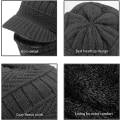 Miniatyrbilde 2 av 5: Vinterstrikkede luer for menn, fleece-fortykkede ulluer, skjerf, e