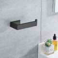 Miniatyrbillede 2 af 5: Ingen boring 304 rustfrit stål toiletrulleholder sort selvklæbende