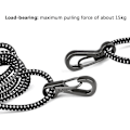 Miniatyrbillede 2 af 3: Mini Karabiner Klips Paracord Nøgleringe, 10 stk. Fjeder Karabiner L