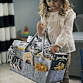 Miniatyrbillede 3 af 5: Foldbar Baby Ble Skifte Caddy Organiser Bærbar Vuggestue Opbevaringskurv