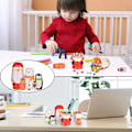 Miniatyrbild 5 av 5: 5 st Nesting Dolls Handgjorda Ryska Trä Matryoshka Dockor Söta Seriefigur Mönster Nesting Dockor Leksak Stapeldockor Set