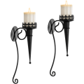 Miniatyrbillede 1 af 5: 2 stk. Candelabra til telys, vægmonteret Candelabra, hængende dåse