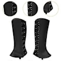 Miniatyrbilde 4 av 5: Piratsko Boot Tops Sko Deksel Gotisk Punk Menn Legg Beskyttere for Foto Rekvisitter Cosplay (Svart) Black