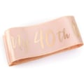 Miniatyrbillede 2 af 5: Rose Gold 40-års fødselsdagssash, It's My 40th Birthday Satin Sash til