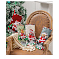Miniatyrbillede 4 af 5: Personlig julepose i linned - Ternet, julepose