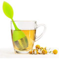 Miniatyrbillede 4 af 5: Original teinfuser med teboldsskål 100% fødevaregodkendt silikoneinfuser & rustfrit stål teinfuser - Grøn (sæt med 2)