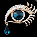 Miniatyrbillede 1 af 5: Tåre af engel rhinestone broche pin dækket tørklæder sjal klip fo