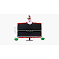 Miniatyrbillede 5 af 5: Julemand computer støvdæksel 19-27\" julepynt tredimensionelt tegneserie computer cover non-woven computer kjole