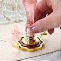 Miniatyrbild 5 av 5: Vaxsigillform för 2,5 cm vaxsigillstämplar, vaxsigillverktyg i metall med rund blomform, sigillvaxform för presentinslagning E heart shape S 2.5cm chapter appl