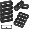 Miniatyrbillede 1 af 4: 6 stk. gummiringrem, silikoneurremholder (22 mm bredde, sort)（12 stk.）