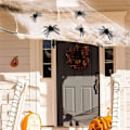 Miniatyrbillede 2 af 5: Sorte plastik edderkopper, 100 stk. Halloween falske edderkopper til Haun