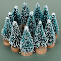 Miniatyrbilde 2 av 5: 12 Pakk Mini Juletrær, Julepynt for Kunstprosjekter