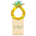 Miniatyrbilde 3 av 3: Rektangulært dørhåndtak trelist DIY håndverk anheng (ananas) 12 stk()