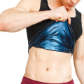 Miniatyrbillede 4 af 6: Herre Sweat Tank Top Slankende Vest Fitness T-Shirt Sauna Effekt Sport Body Shaper