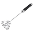 Miniatyrbilde 1 av 5: Push Whisk, Halvautomatisk Eggvisp, Roterbar Visp i Rustfritt Stål