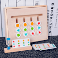 Miniatyrbillede 3 af 5: Montessori Læring Legetøj Slide Puslespil Farve & Form Matching Brai