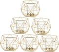 Tealight-hållare Guld Ljusstake - Set om 6 Bröllopscenter