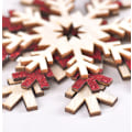 Miniatyrbillede 2 af 5: Ubehandlet DIY træ snefnug ornament træ snefnug hul