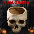 Miniatyrbillede 2 af 5: Kraniet Resin Kraniet Blomsterpot Halloween Blomsterpot Ornament Hallow