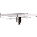 Miniatyrbilde 6 av 6: LED-dusjhode, 8 tommers firkantet temperaturkontroll, 3 fargeendringer ABS kromfinish, 12 stk LED-dusjhode for bad