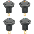 Pikkukuva 3 / 5: 20 kpl DC 12V 20A pyöreä keinukytkin LED-valolla keinukytkin On-O