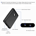 Miniatyrbillede 2 af 5: Bluetooth 5.0 Sender Modtager, 2 i 1 Trådløs 3.5mm Audio Bluetooth Adapter, 2 Enheder Samtidig Til Tv/Hjemmelydsystem/Bil