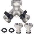 Miniatyrbilde 1 av 5: Hageslange Splitter, 2-veis hagekran 3/4\" Y-slangekobling