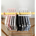 Miniatyrbillede 3 af 3: Rustfrit Teleskopisk Foldbart Multifunktionelt Multilags Bukseskjulere Hjem Buksesclips Opbevaring（Pink）