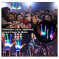 Miniatyrbillede 3 af 3: Led Light Up Handsker Multi Farver Tilstande Blinkende Handsker