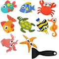 Miniatyrbillede 1 af 4: Fisk Skridsikre Badekar Stickers - Klæbende Børns Anti-Skrid Sikkerhed T