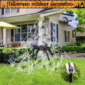Miniatyrbilde 1 av 5: Halloween-dekorasjoner, 5 meter hvitt trekantet nett + 125 edderkopper