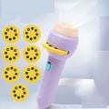 Miniatyrbilde 1 av 3: Rabatt lysbildefremviser lommelykt, zoom inn og ut bildet, kognitiv læring utdanning for babyer, morsomt projeksjonsleketøy, gave og interaktive kort - 7 projektorer, 56 projeksjoner. (Lilla)