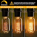 Miniatyrbillede 4 af 5: Edison-pærer 4-pak glødepærer 40 watt dæmpbar T45 Anti