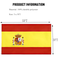 Pikkukuva 2 / 5: Espanjan lippu 3x5 ft ulkotiloihin - (Espanjan lippu)