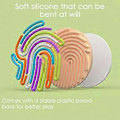 Miniatyrbilde 2 av 5: Yoyocats Sensorisk Tavle, Yoyo Cats Sensorisk Aktivitetstavle, Silikon Fidget Leke Round Red
