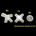 Miniatyrbillede 4 af 4: Forbind intubation reservedele til Gazebo markise telt fødder hjørne center connector telt tilbehør（9PCS）