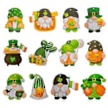 Miniatyrbillede 2 af 3: 36 stk. St. Patricks Day Træ Gnome Hængepynt Bondegård Træ Gnome Vedhæng