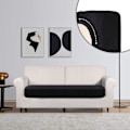 Miniatyrbillede 2 af 5: (Sort, 2 sæder) Sofa sædebetræk, 1 stykke sofa pudebetræk Pr