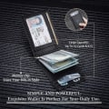 Miniatyrbillede 2 af 5: Minimalistisk Slim Wallet til mænd med pengeklips RFID-blokering Frontlomme Læder Mænds Punge
