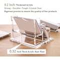 Miniatyrbillede 4 af 5: Visitkort Holder til Skrivebord 2-lags 2 Slots, Klar Akryl Visitkort Display Stativ, Holder 100 Kort - 1 Pakke (2 Slots-H)