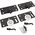 Miniatyrbild 1 av 5: 2 set glidande dörr rulle stum nylon hjul växel spår kit, 30m