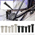 Miniatyrbillede 2 af 5: 50 stk. egerkapsler til mountainbikes, hjuleger-nippeldekorationer til racercykler 14G 12G 13G Cykeleger-nippel 50 stk. 12G sort 13 mm 50pc 12G black 13mm