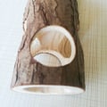 Miniatyrbillede 5 af 5: 20cm Hamster Tunnel, Hamster Træ Rør, Træhul, Massivt Træ Rør