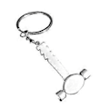 Miniatyrbillede 4 af 5: 5 Stk. Miniature Klo Hammer Nøgleringe Stilfuld Metal Nøgleholder Sølv Zinklegering Sølv Mini Værktøj Wrench 04