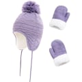 Pikkukuva 1 / 3: Lasten talvipipo, lapaset, lämmin fleece-hattu, neulottu pipo