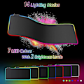 Miniatyrbillede 2 af 5: Gaming Mousepad Rgb Mousepad 800x300mm Stor Gaming Mousepad Med 14 Belysning